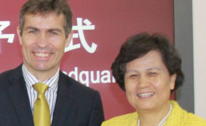 University of Queensland President and Vice-Chancellor Professor Peter Høj and Hanban Director-General Madam Xu Lin in China this week.